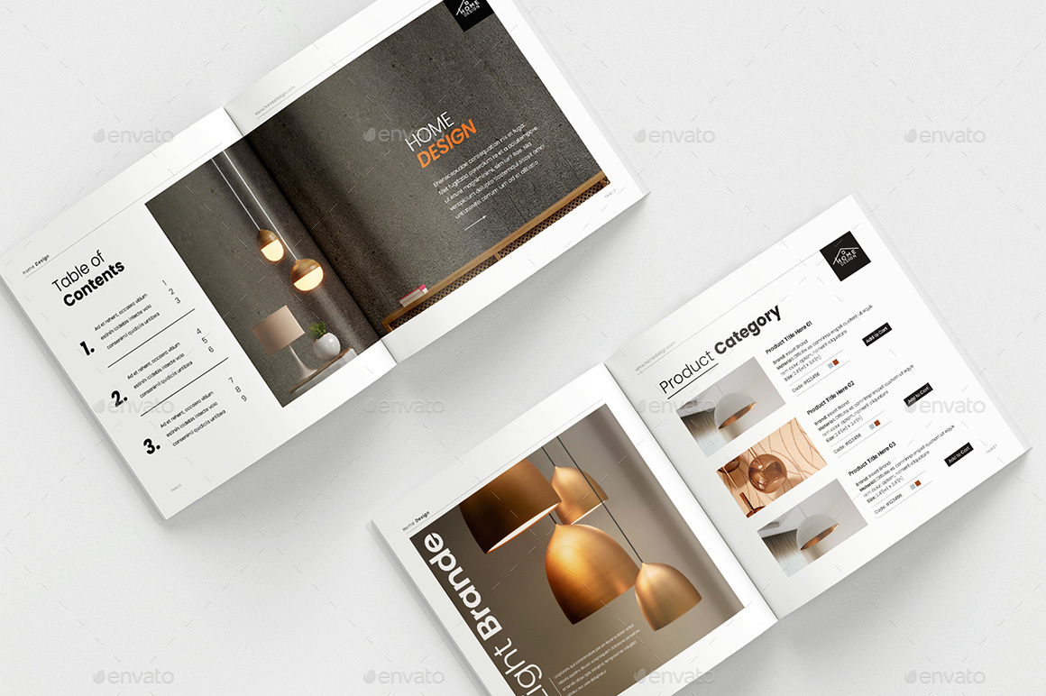 Square Catalog Brochure Template, Print Templates GraphicRiver